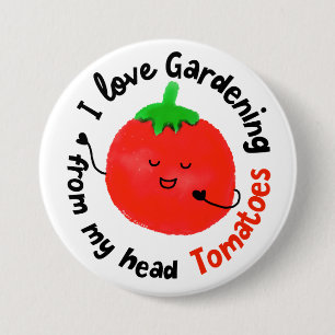 Positive Tomato Pun - From My Head Tomatoes 7.5 Cm Round Badge