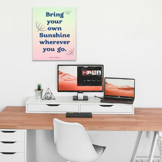 Positive Vibe Mimosa Custom Name Poster