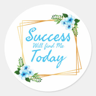 positive vibe sayings for self care classic round sticker