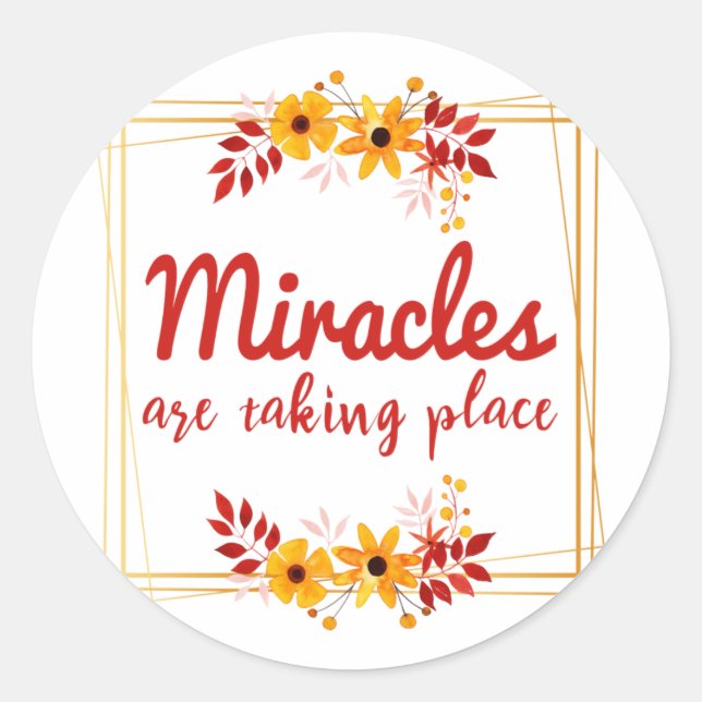 positive vibe sayings for success and self love classic round sticker (Front)