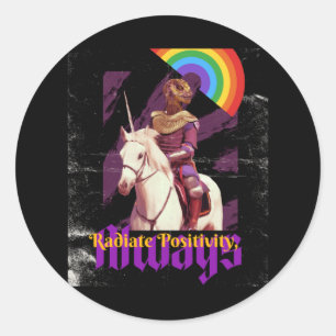 Positive Vibes1 Classic Round Sticker