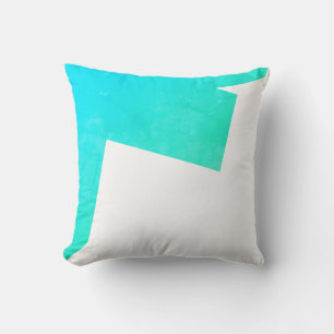 Positive Vibes Abstract Art Blue Cushion Pillow