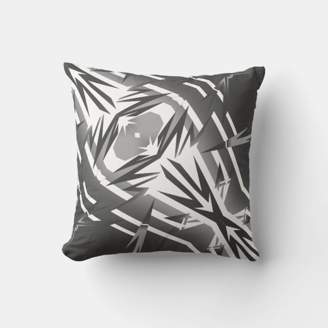 Positive Vibes Abstract Art Thunder Cushion Pillow (Front)