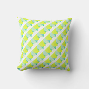 Positive Vibes Abstract Art Yellow Cushion Pillow
