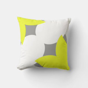 Positive Vibes Abstract Art Yellow Cushion Pillow