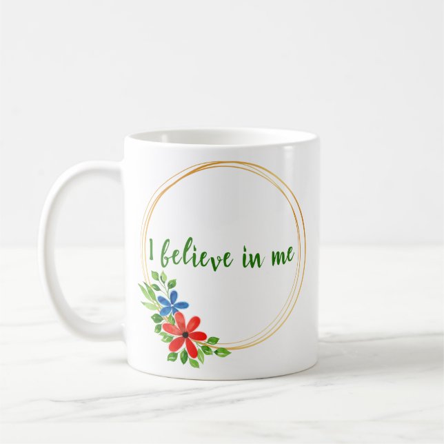 positive vibes affirmations for life coffee mug (Left)