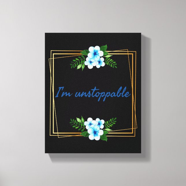 positive vibes affirmations for success canvas print (Front)