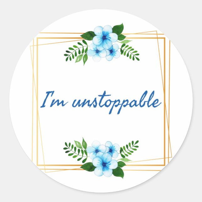 positive vibes affirmations for success classic round sticker (Front)