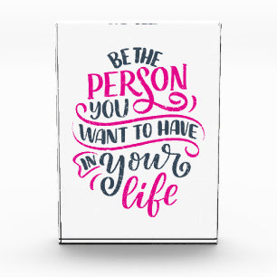 Positive Vibes - Be the Person You Want to Have Photo Block