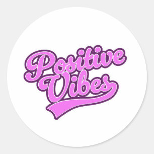 Positive Vibes Classic Round Sticker
