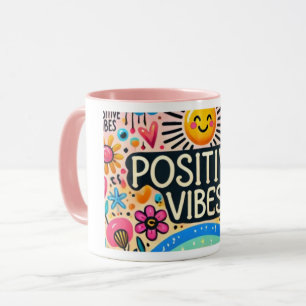 Positive vibes, colourful Mug