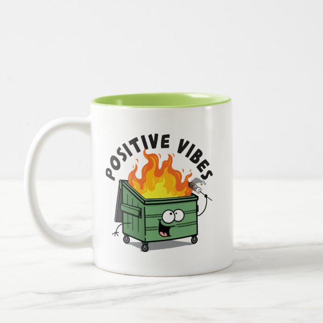 Positive Vibes Dumpster Mug (Left)