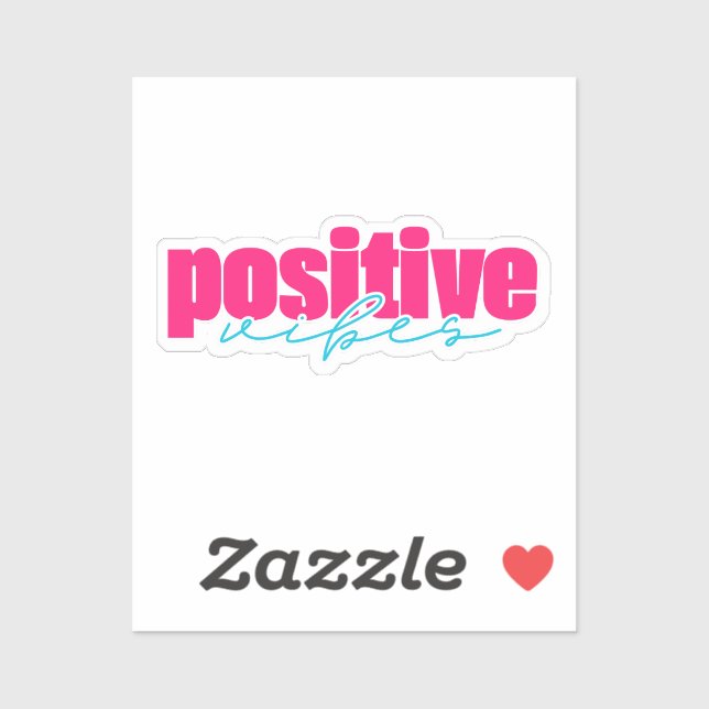 Positive Vibes | Hot Pink and Teal (Sheet)