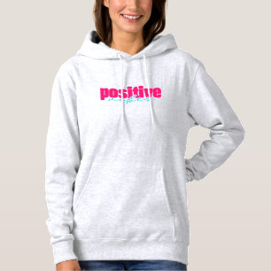 Positive Vibes   Hot Pink and Teal Hoodie