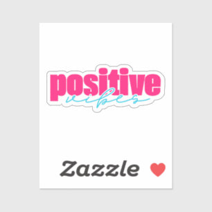 Positive Vibes Hot Pink & Teal Girly Aesthetic