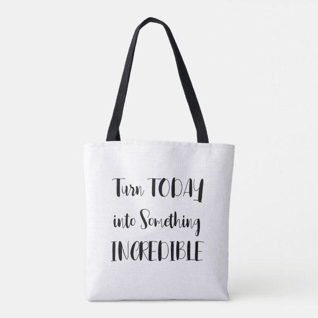 Positive Vibes Inspirational Tote Bag (Back)