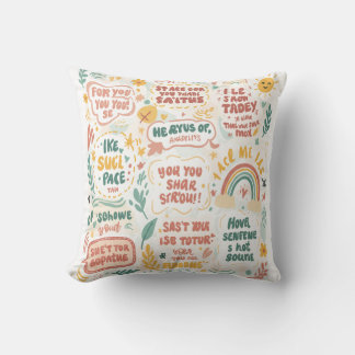 Positive Vibes Only: Doodle Art Prints  Cushion