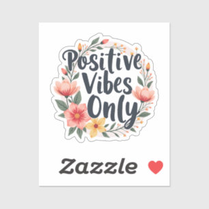 Positive Vibes Only Floral Wreath Design