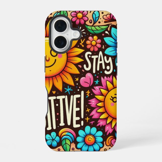 Positive Vibes Only iPhone 16 Case (Back)