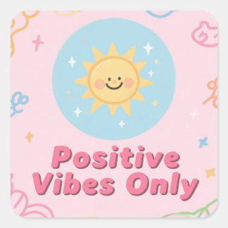 Positive Vibes Only – Motivational Sticker