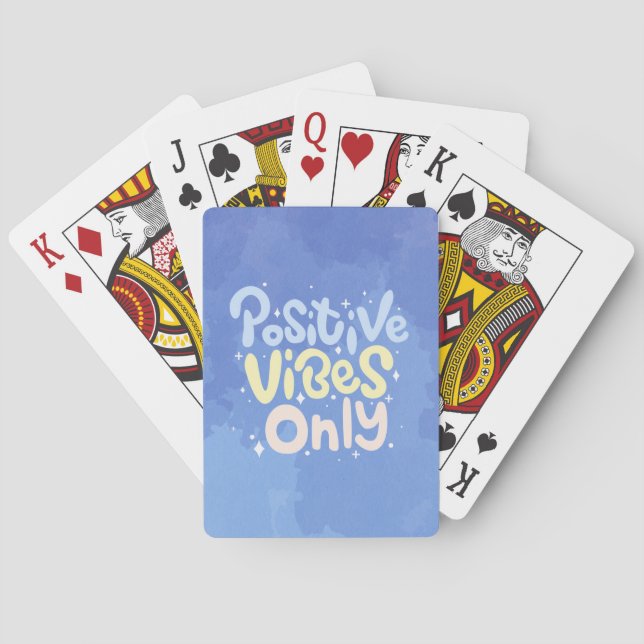 Positive Vibes Only Playing Cards (Back)