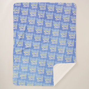 Positive Vibes Only Sherpa Blanket