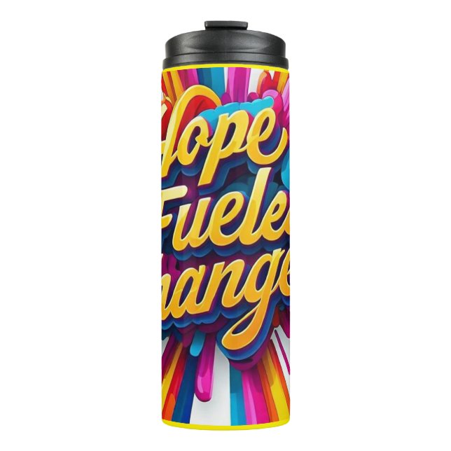 "Positive Vibes Only" Thermal Tumbler (Front)