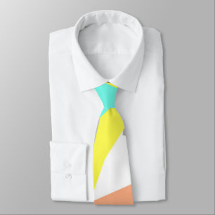 Positive Vibes Pastel Colours Abstract Art Tie