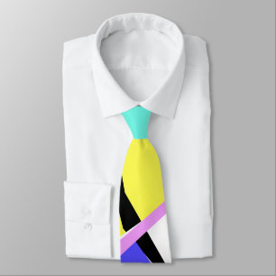 Positive Vibes Pastel Colours Abstract Art Tie