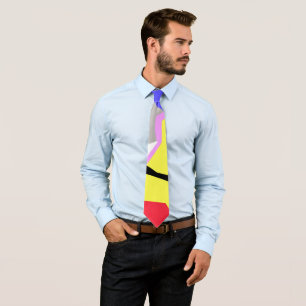 Positive Vibes Pastel Colours Abstract Art Tie