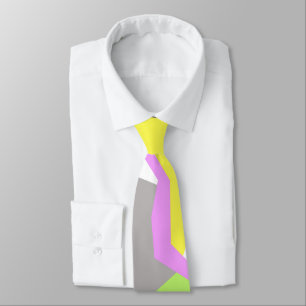 Positive Vibes Pastel Colours Abstract Art Tie