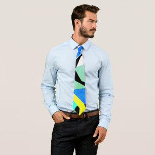 Positive Vibes Pastel Colours Abstract Art Tie