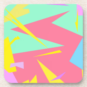 Positive Vibes Pastel Colours Abstract Coaster