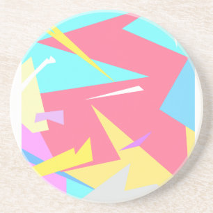 Positive Vibes Pastel Colours Abstract Coaster
