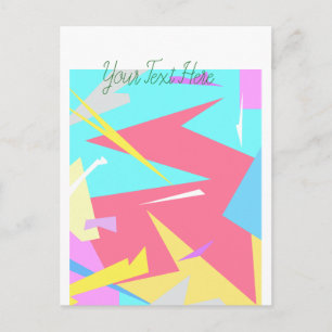 Positive Vibes Pastel Colours Abstract Postcard