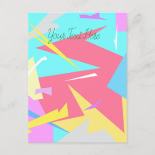 Positive Vibes Pastel Colours Abstract Postcard