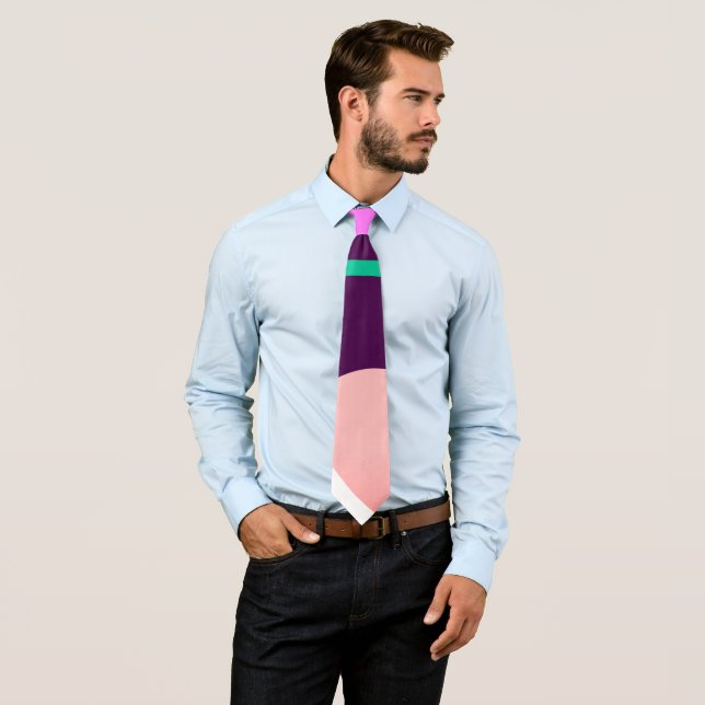 Positive Vibes Pastel Purple Minimalistic Tie (In Situ)