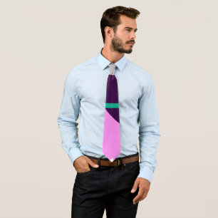 Positive Vibes Pastel Purple Minimalistic Tie