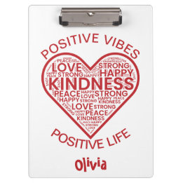Positive Vibes Positive Life Clipboard