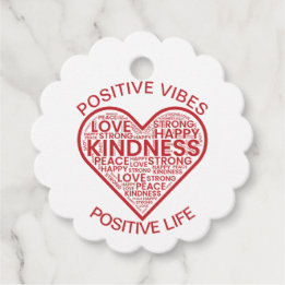 Positive Vibes Positive Life Favour Tags