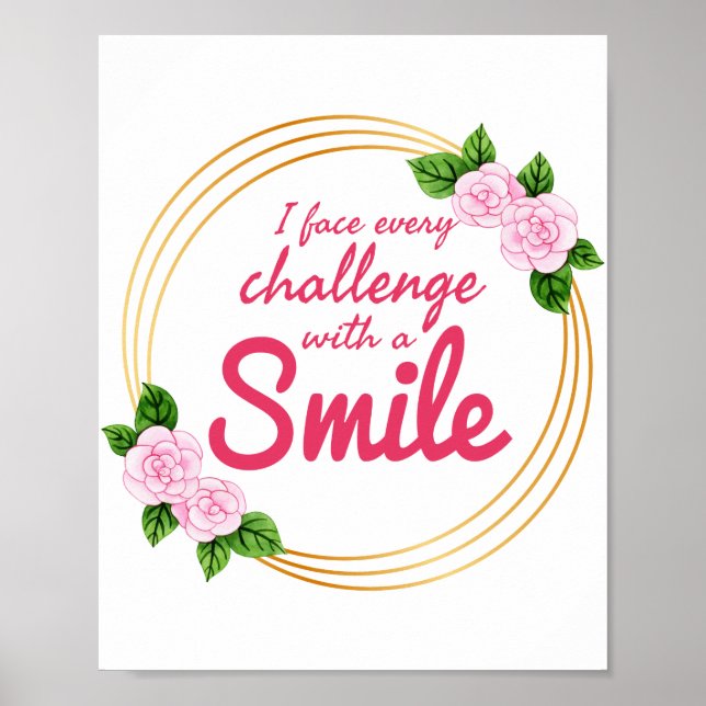 positive vibes quotes for work, life, and success poster (Front)