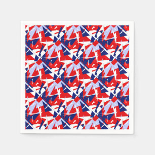 Positive Vibes Red Blue White Napkin