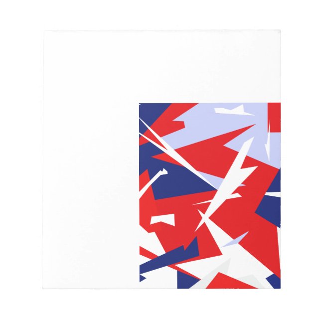 Positive Vibes Red Blue White Notepad (Front)
