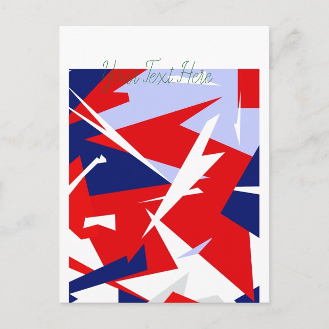 Positive Vibes Red Blue White Postcard (Front)
