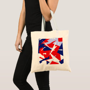 Positive Vibes Red Blue White Tote Bag