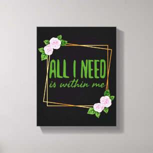 positive vibes sayings for motivation canvas print