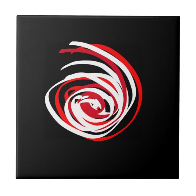 Positive Vibes Splash of Colour Happy Abstract Art Tile (Front)