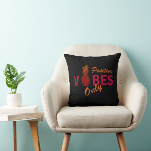 Positive vibes summer holiday cushion