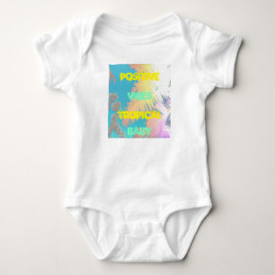 Positive Vibes Tropical Baby Palm Trees Bodysuit
