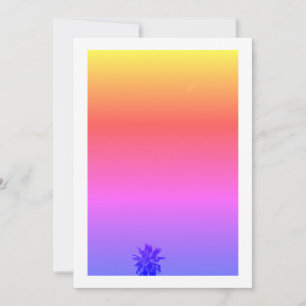 Positive Vibes Tropical Palm Tree Moon Minimalism Card